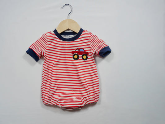Red Stripe Car Embroidered Bubble