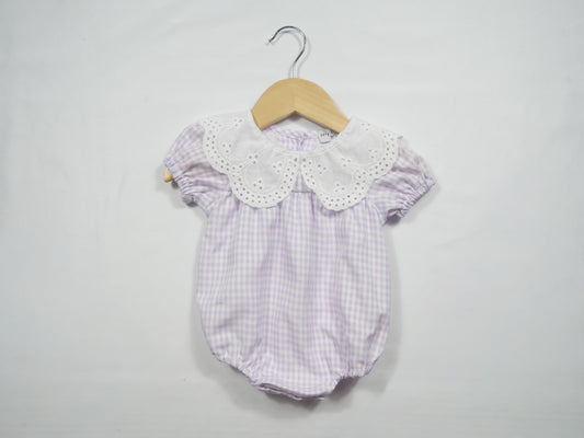 Purple Gingham Lace Bubble