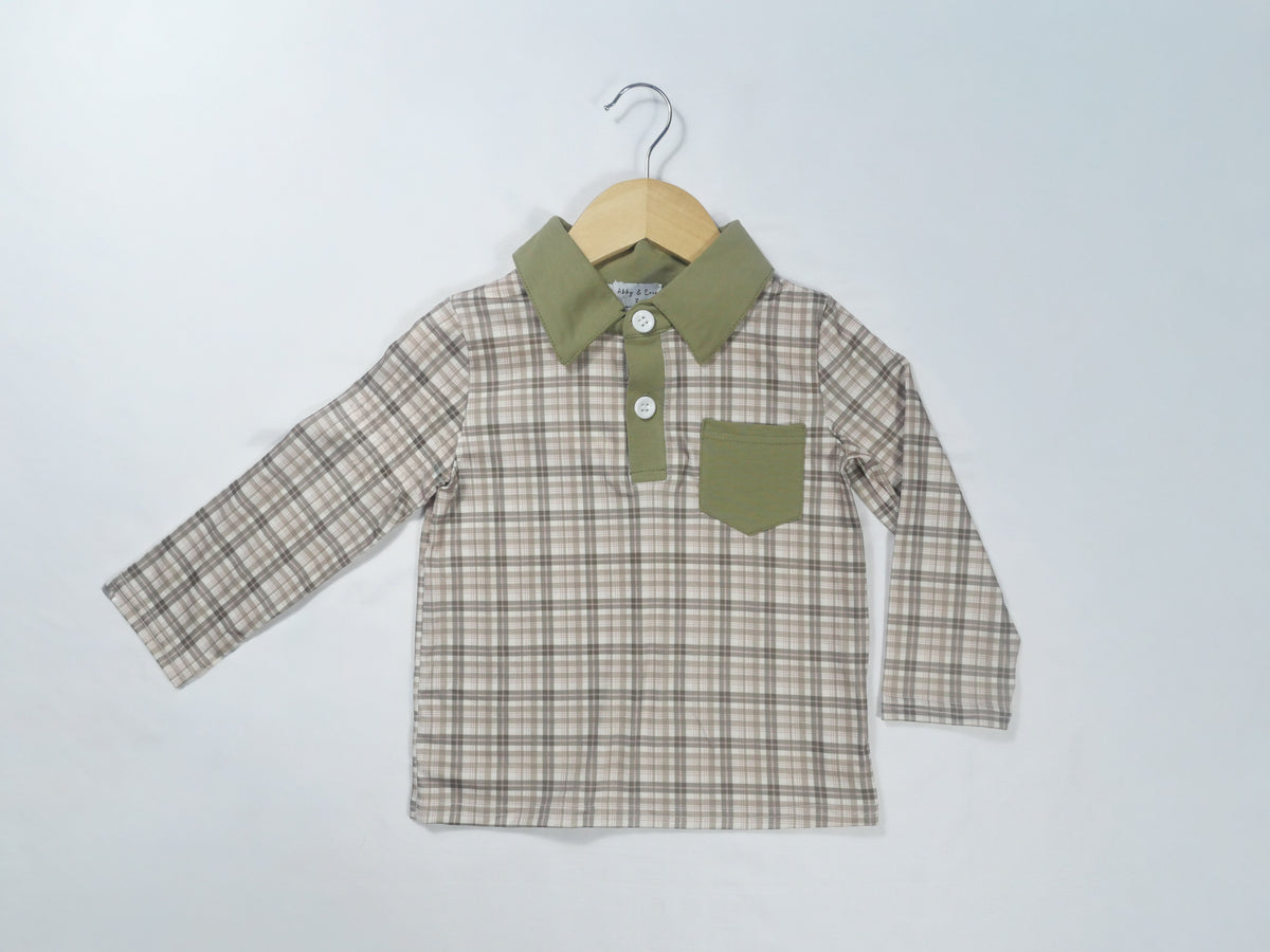 Olive Plaid Button Shirt