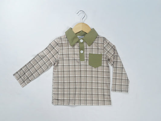 Olive Plaid Button Shirt