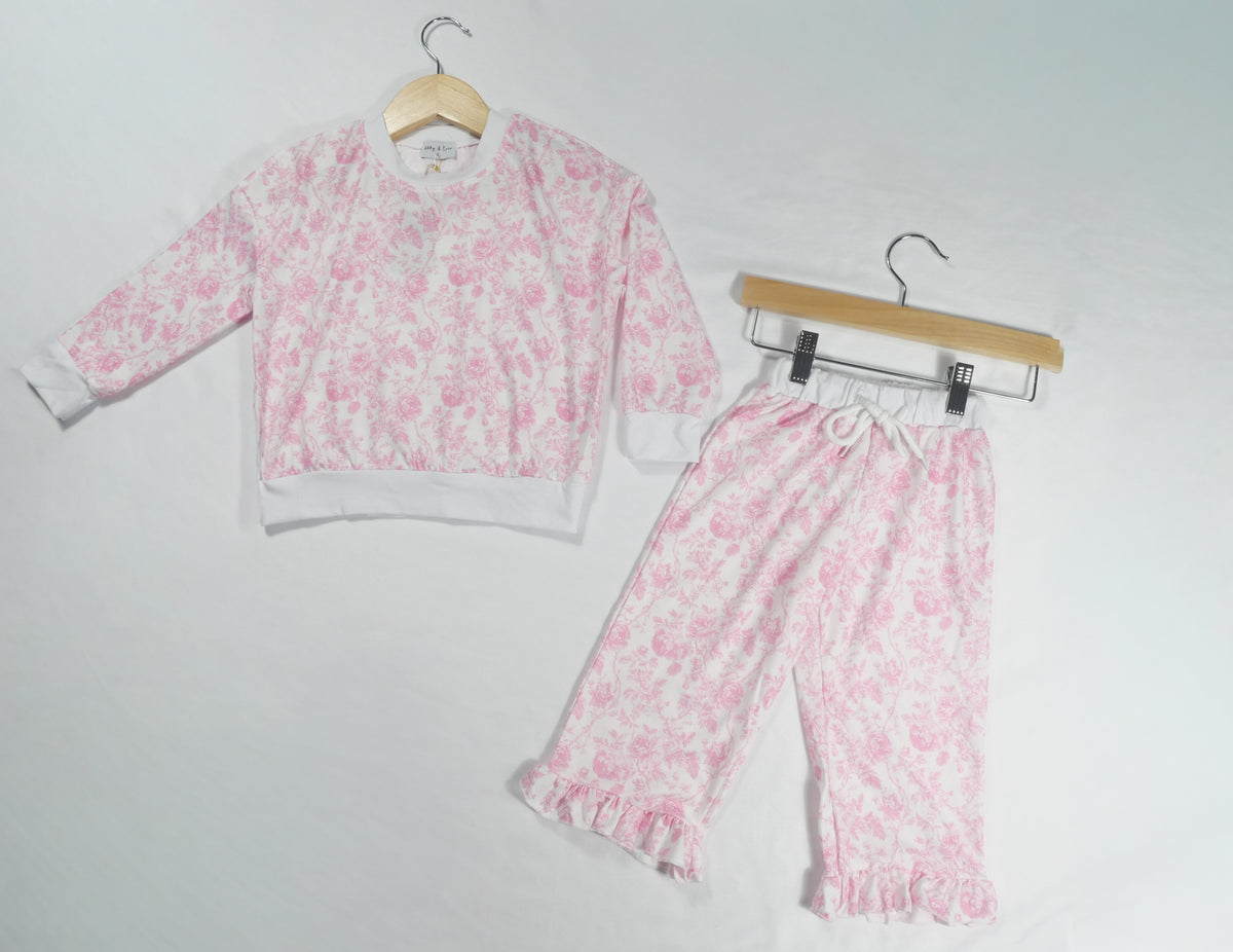 Pink Floral Print Set