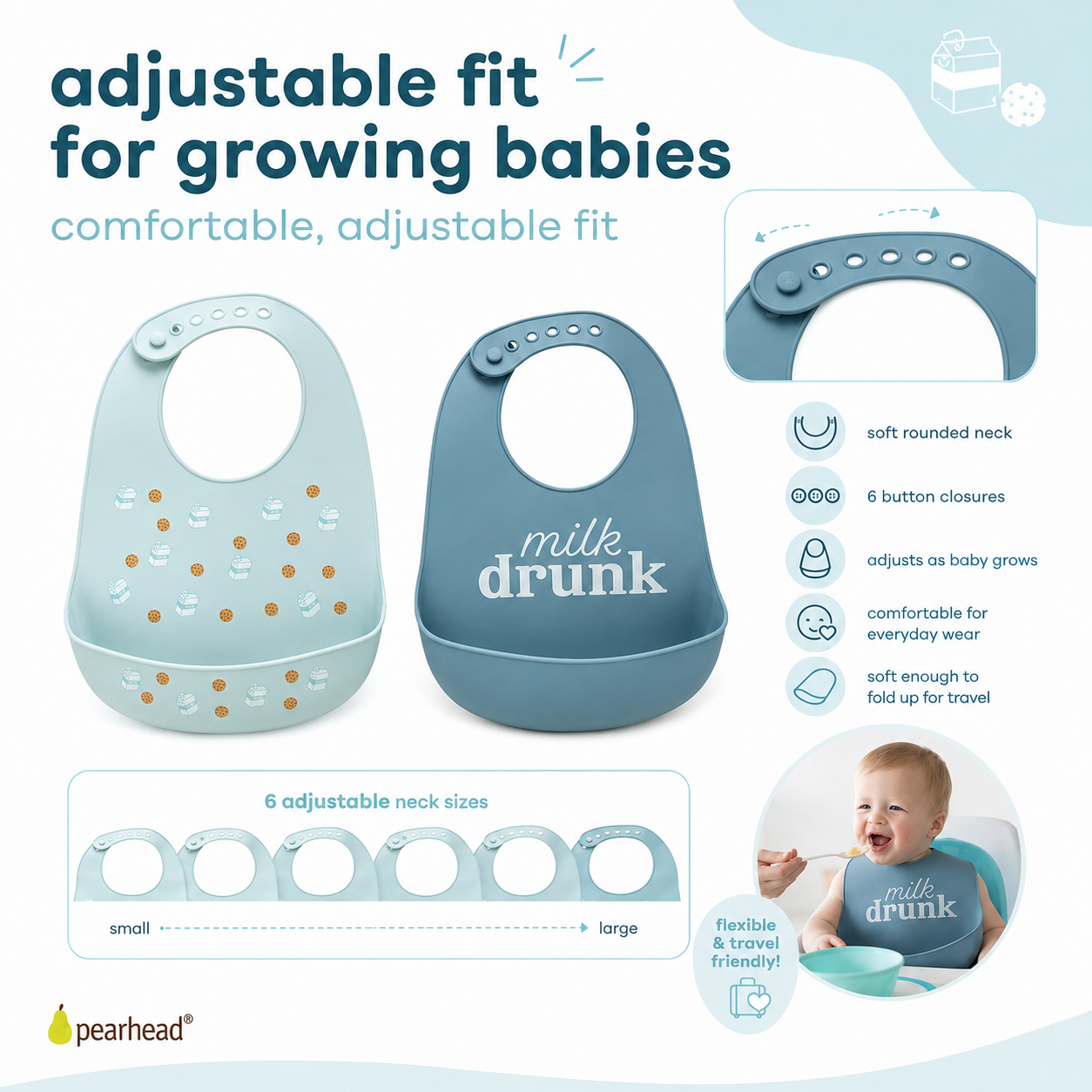 Milk Drunk Silicone Baby Bib Set