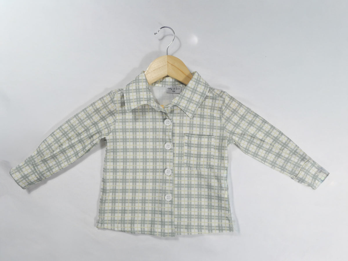 Sage Plaid Pocket Button Down Shirt
