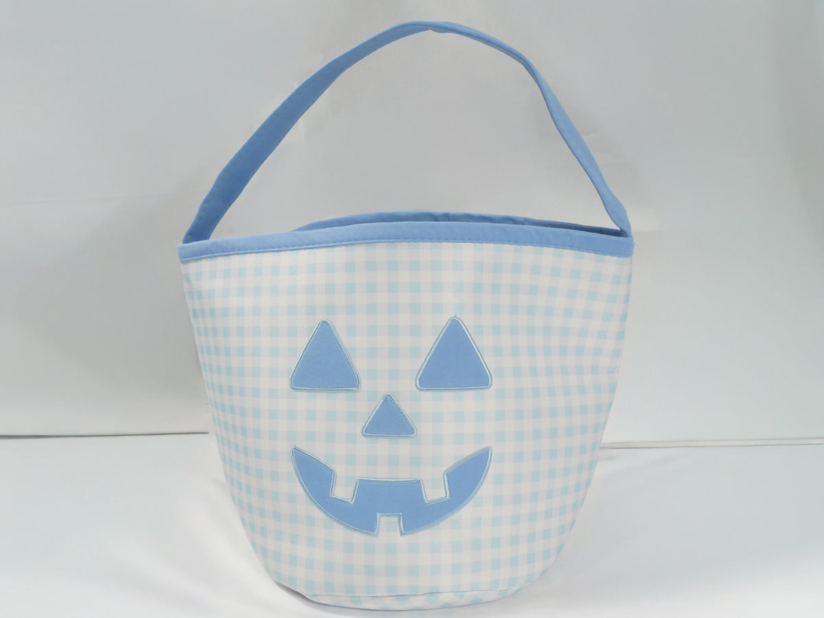 Pumpkin Appliqué Gingham Basket