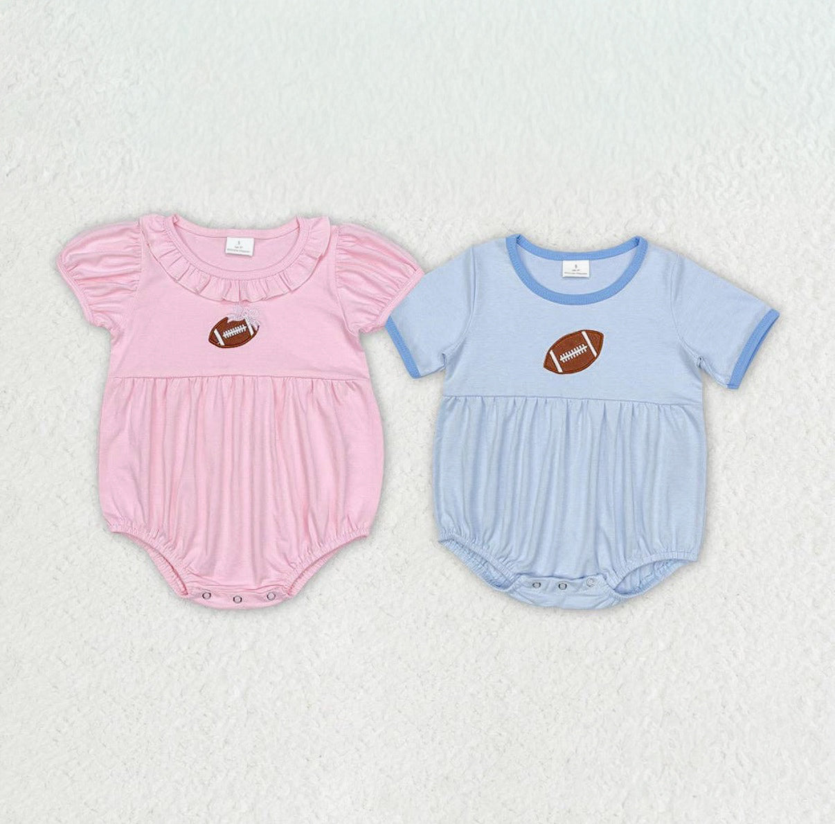 Football Short Sleeve Rompers