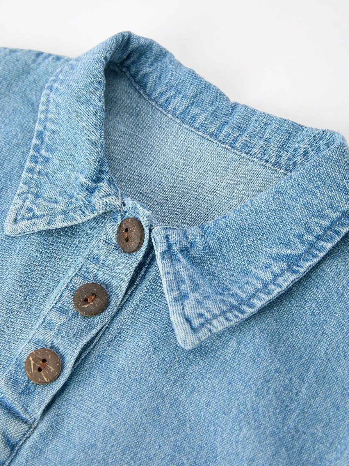Baby Denim Romper Short Sleeve Polo